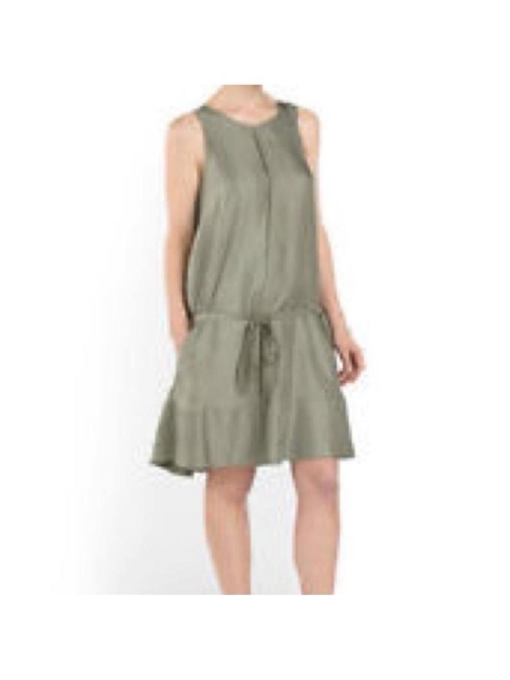 Green ayon front tie silk dress from rag and bone